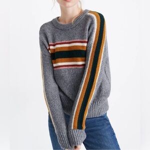 Madewell Striped Heath Pullover Sweater - Size XL